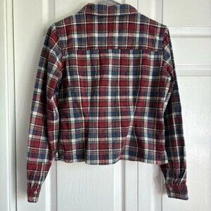 Vintage ellemenno Red, White, Blue Long Sleeve Flannel - Size Medium